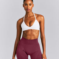 EnhanceLift™ Seamless Minimal Halter Neck Bralette New Branding | White