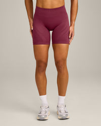 EnhanceLift™ Seamless Shorts with Grey Logo | Burnt Maroon