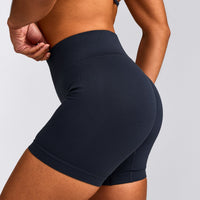 EnhanceLift™ Seamless Shorts with Grey Logo | True Blue