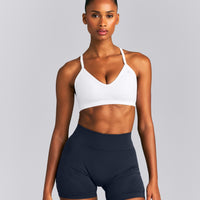 EnhanceLift™ Seamless Strappy Sports Bra New Branding | White