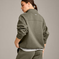 Foundations Cosy 1/4 Zip Sweatshirt | Alpine Green