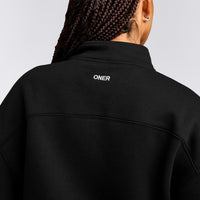 Foundations Cosy 1/4 Zip Sweatshirt | Black