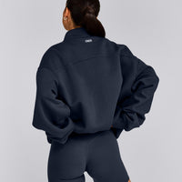 Foundations Cosy 1/4 Zip Sweatshirt | True Blue