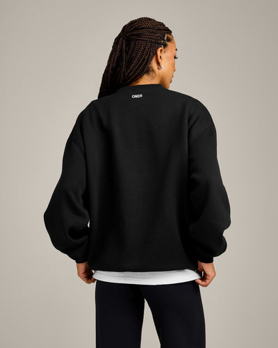 Foundations Cosy Crew Neck Sweatshirt | Black
