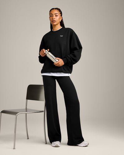 Foundations Cosy Crew Neck Sweatshirt | Black