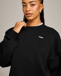Foundations Cosy Crew Neck Sweatshirt | Black