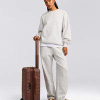 Foundations Cosy Crew Neck Sweatshirt | Light Gray Marl