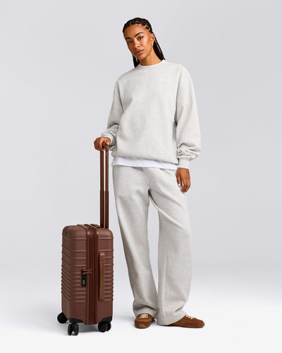 Foundations Cosy Crew Neck Sweatshirt | Light Gray Marl