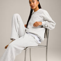 Foundations Cosy Crew Neck Sweatshirt | Light Grey Marl
