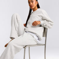 Foundations Cosy Crew Neck Sweatshirt | Light Gray Marl