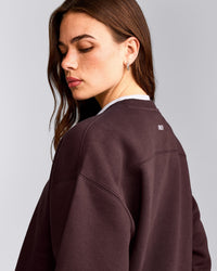 Foundations Cosy Crew Neck Sweatshirt | Plum Brown