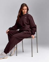 Foundations Cosy Crew Neck Sweatshirt | Plum Brown