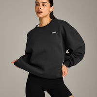 Foundations Cosy Crew Neck Sweatshirt | Soft Black