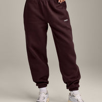 Foundations Cosy Joggers | Plum Brown