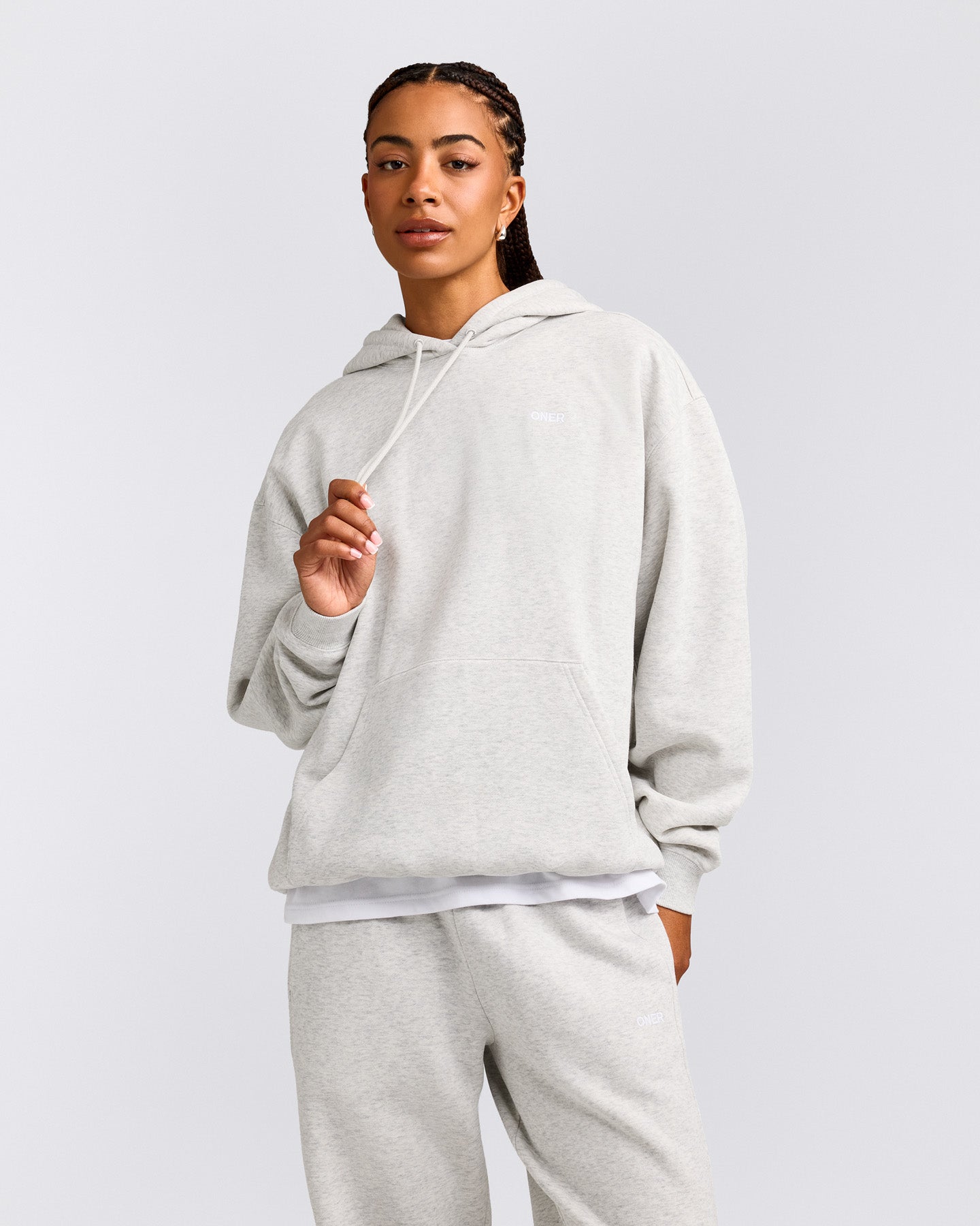 Foundations Cosy Hoodie | Light Gray Marl
