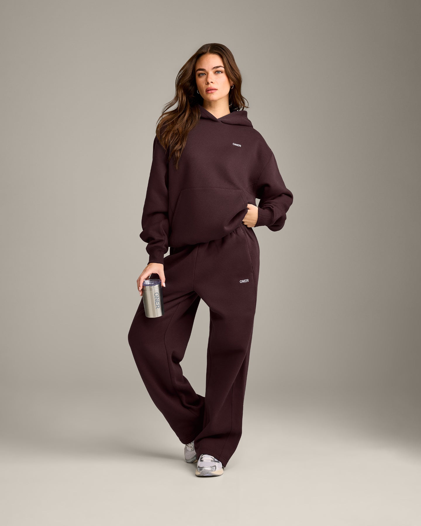 Foundations Cosy Hoodie | Plum Brown