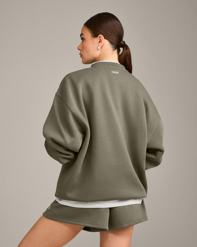 Foundations Cosy Oversized Sweatshirt | Alpine Green