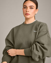 Foundations Cosy Oversized Sweatshirt | Alpine Green