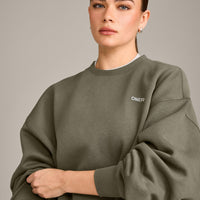 Foundations Cosy Oversized Sweatshirt | Alpine Green