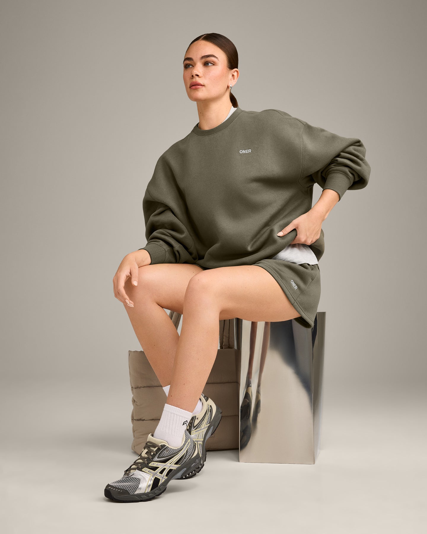 Foundations Cosy Oversized Sweatshirt | Alpine Green