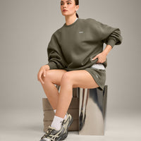 Foundations Cosy Oversized Sweatshirt | Alpine Green