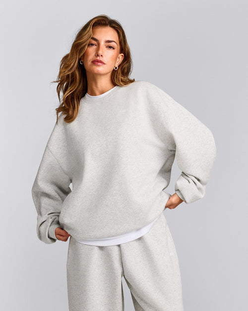Foundations Cosy Oversized Sweatshirt | Light Gray Marl