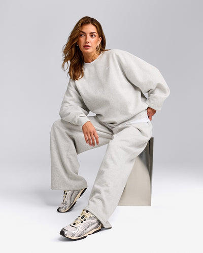 Foundations Cosy Oversized Sweatshirt | Light Grey Marl