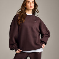 Foundations Cosy Oversized Sweatshirt | Plum Brown