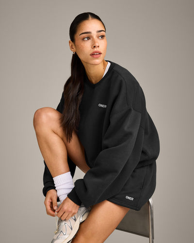 Foundations Cosy Oversized Sweatshirt | Soft Black