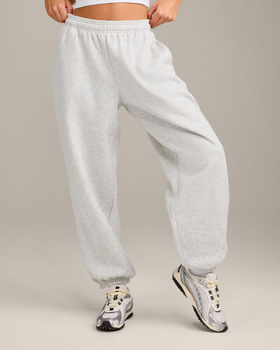 Foundations Cosy Oversized Joggers | Light Grey Marl