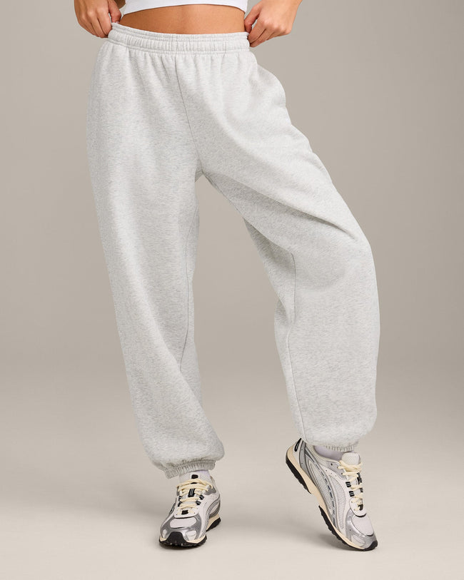 Foundations Cosy Oversized Joggers | Light Grey Marl