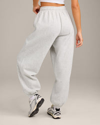 Foundations Cosy Oversized Joggers | Light Grey Marl