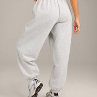 Foundations Cosy Oversized Joggers | Light Grey Marl