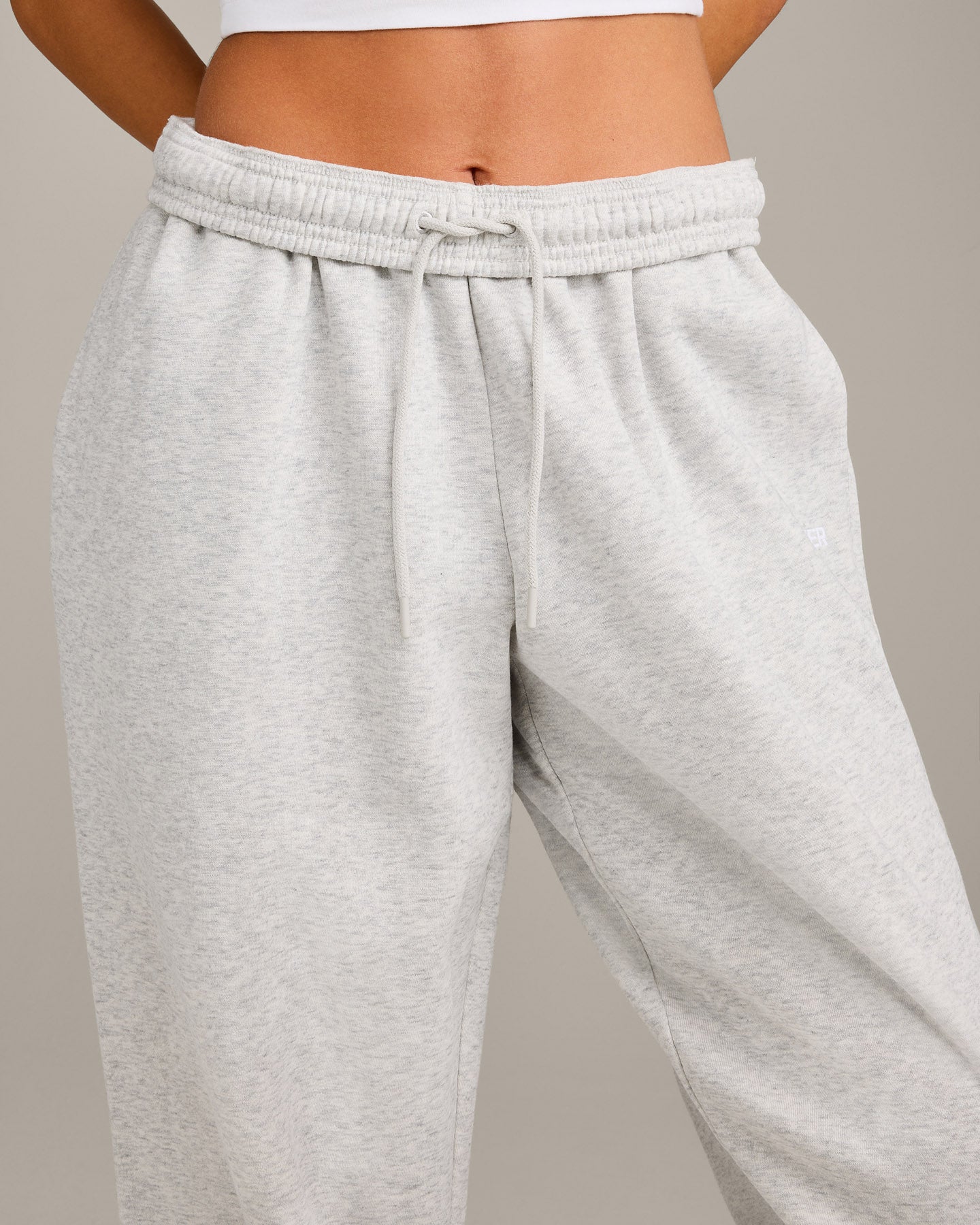 Foundations Cosy Oversized Joggers | Light Grey Marl
