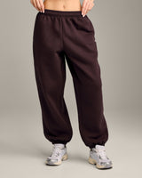Foundations Cosy Oversized Joggers | Plum Brown