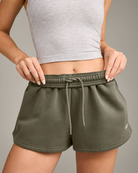 Foundations Cosy Oversized Shorts | Alpine Green
