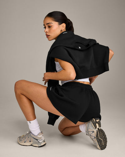 Foundations Cosy Oversized Shorts | Black