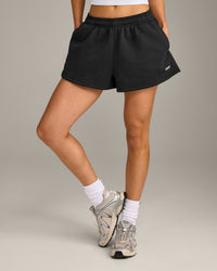 Foundations Cosy Oversized Shorts | Soft Black