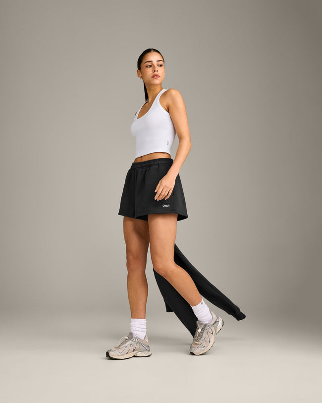 Foundations Cosy Oversized Shorts | Soft Black