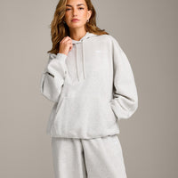 Foundations Cosy Oversized Hoodie | Light Grey Marl