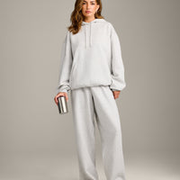 Foundations Cosy Oversized Hoodie | Light Grey Marl