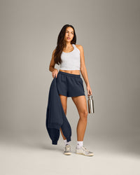 Foundations Cosy Oversized Shorts | True Blue