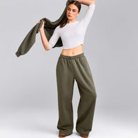 Foundations Cosy Oversized Straight Leg Sweatpants | Alpine Green