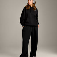 Foundations Cosy Oversized Straight Leg Joggers | Black