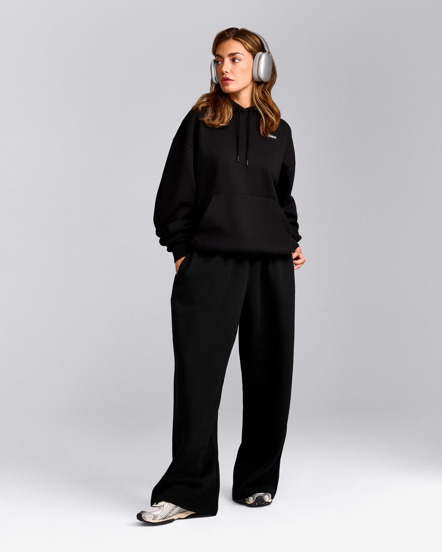 Foundations Cosy Oversized Straight Leg Sweatpants | Black
