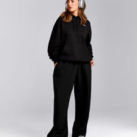 Foundations Cosy Oversized Straight Leg Sweatpants | Black