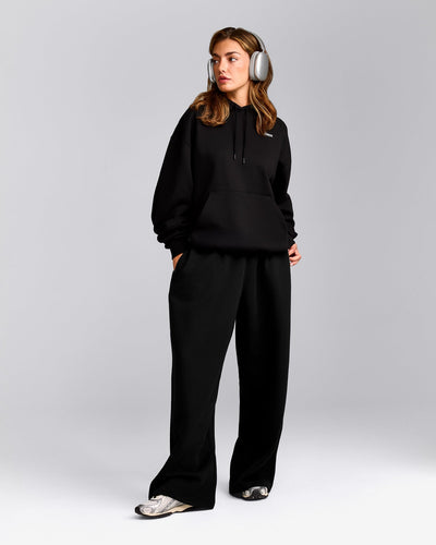Foundations Cosy Oversized Straight Leg Sweatpants | Black