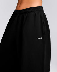 Foundations Cosy Oversized Straight Leg Sweatpants | Black