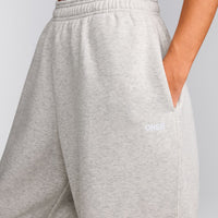 Foundations Cosy Oversized Straight Leg Joggers | Light Grey Marl