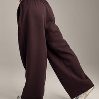 Foundations Cosy Oversized Straight Leg Joggers | Plum Brown